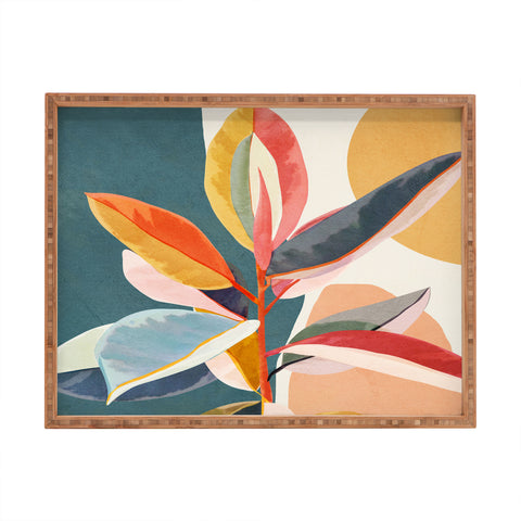 City Art Colorful Branching Out 01 Rectangular Tray