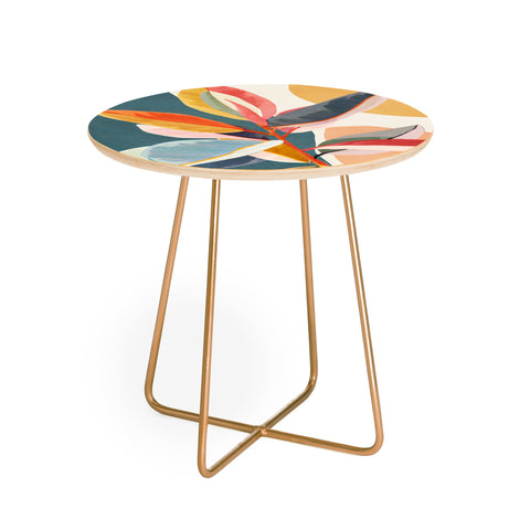 City Art Colorful Branching Out 01 Round Side Table