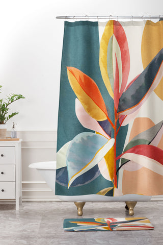 City Art Colorful Branching Out 01 Shower Curtain And Mat