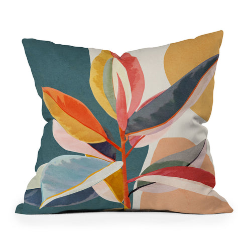 City Art Colorful Branching Out 01 Throw Pillow
