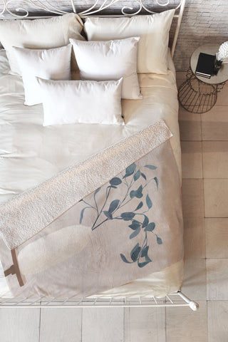 City Art Eucalyptus II Fleece Throw Blanket