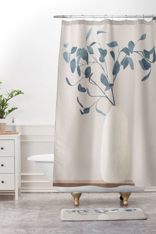 City Art Eucalyptus II Shower Curtain And Mat