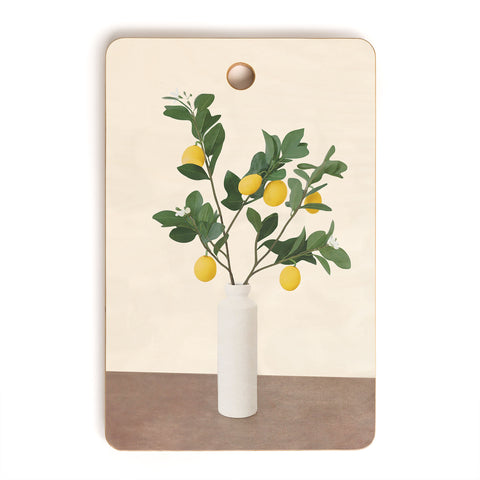 City Art Lemon Branches II Cutting Board Rectangle