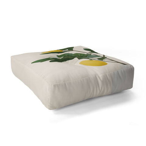 City Art Lemon Branches II Floor Pillow Square