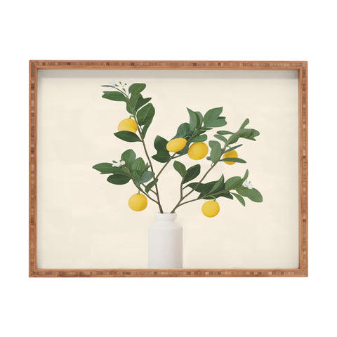 City Art Lemon Branches II Rectangular Tray