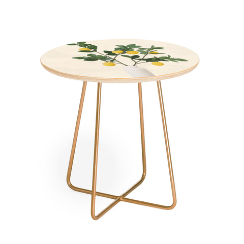 City Art Lemon Branches II Round Side Table