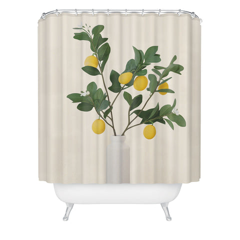 City Art Lemon Branches II Shower Curtain Havenly