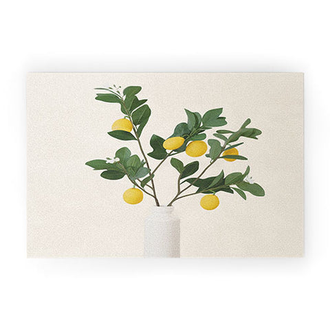 City Art Lemon Branches II Welcome Mat
