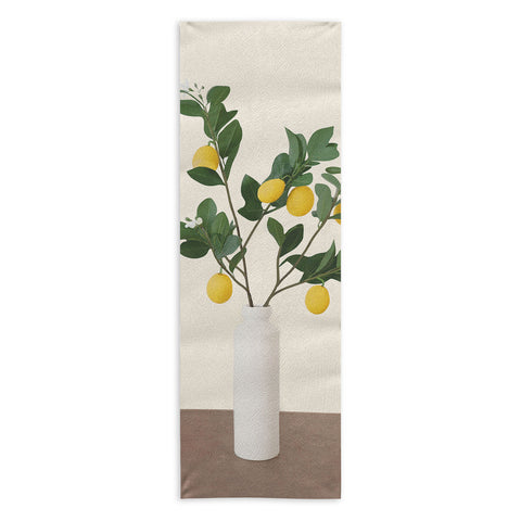City Art Lemon Branches II Yoga Towel