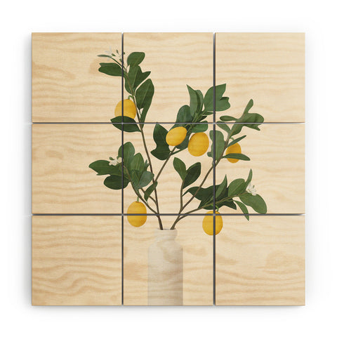 City Art Lemon Branches II Wood Wall Mural