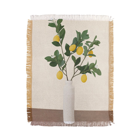 City Art Lemon Branches II Throw Blanket