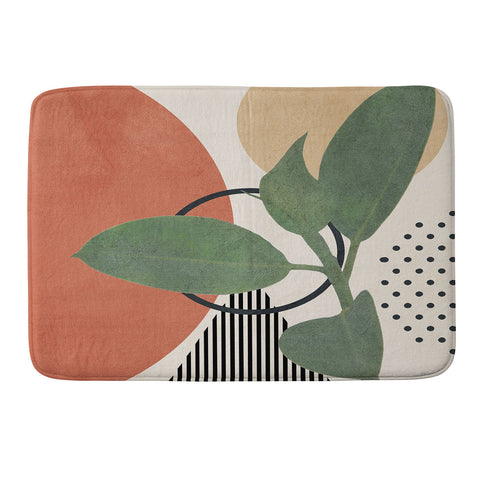 City Art Nature Geometry III Memory Foam Bath Mat