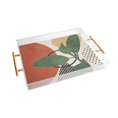 City Art Nature Geometry III Acrylic Tray