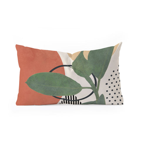 City Art Nature Geometry III Oblong Throw Pillow