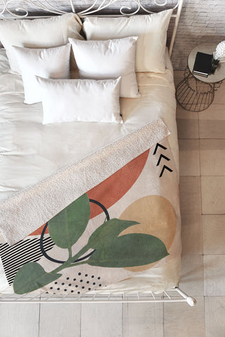 City Art Nature Geometry III Fleece Throw Blanket