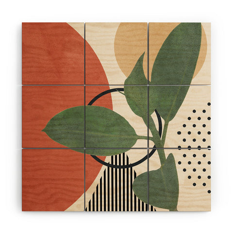City Art Nature Geometry III Wood Wall Mural