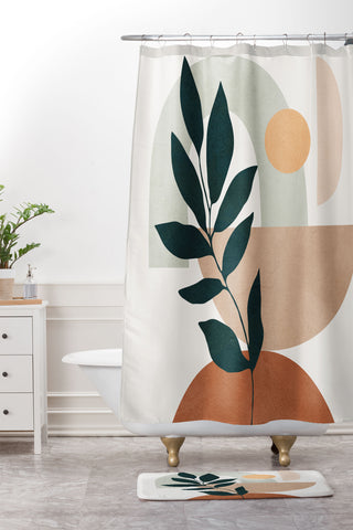 City Art Soft Shapes IV Shower Curtain And Mat