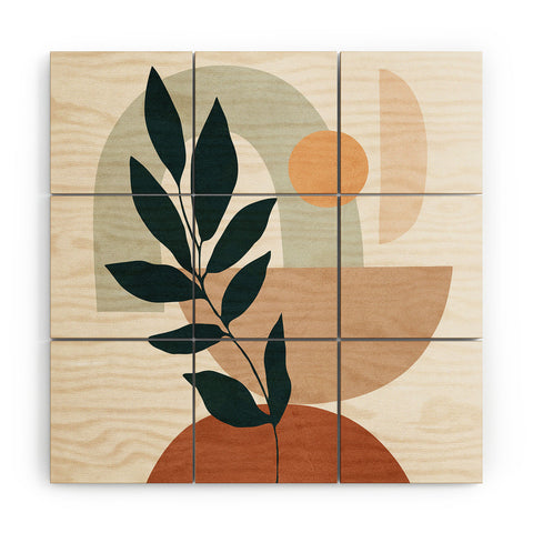 City Art Soft Shapes IV Wood Wall Mural