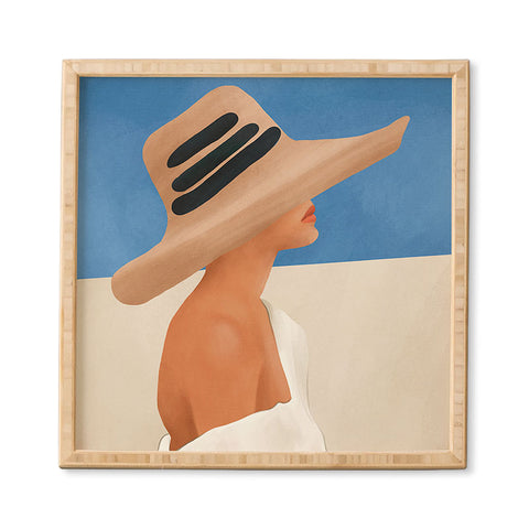 City Art Summer Hat Framed Wall Art