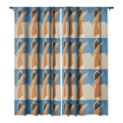 City Art Summer Hat Blackout Window Curtain
