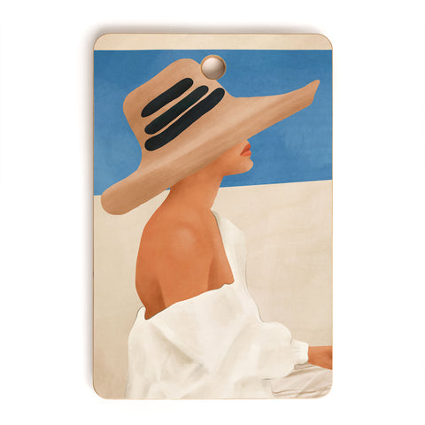 City Art Summer Hat Cutting Board Rectangle