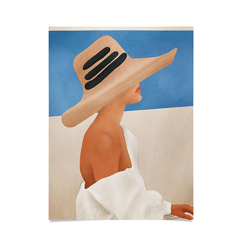 City Art Summer Hat Poster