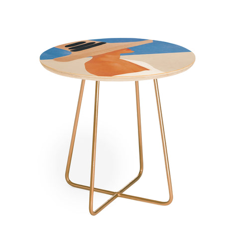 City Art Summer Hat Round Side Table