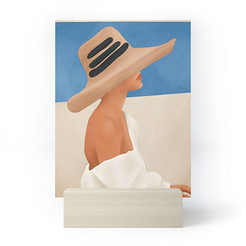 City Art Summer Hat Mini Art Print