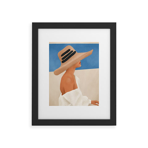 City Art Summer Hat Framed Art Print