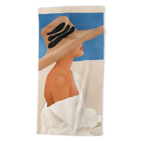 City Art Summer Hat Beach Towel