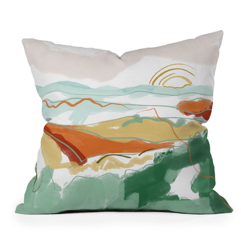 Claire Kelsey Sunrise Appalachia Outdoor Throw Pillow