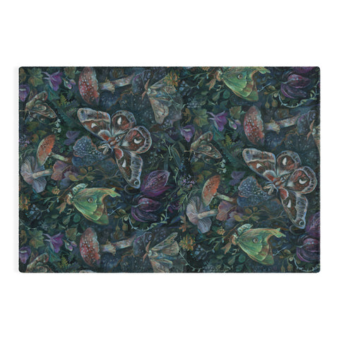 Clara McAllister Atlas Moth Mushroom Outdoor Rug