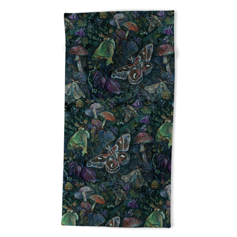Clara McAllister Atlas Moth Mushroom Beach Towel