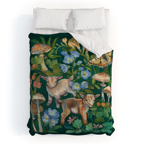 Clara McAllister baby goats Duvet Cover