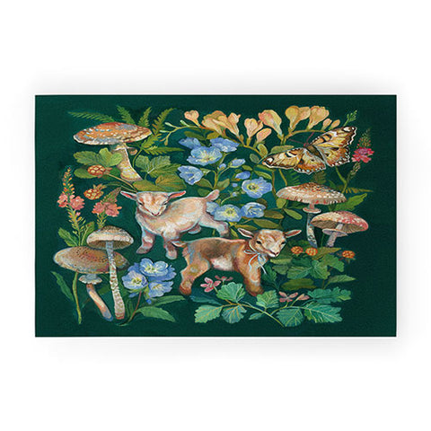 Clara McAllister baby goats Welcome Mat