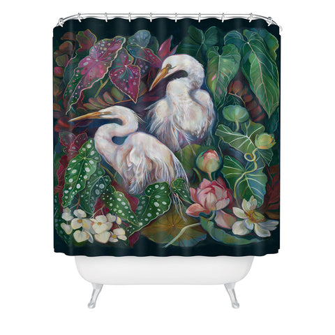 Clara McAllister Begonia Egret Shower Curtain
