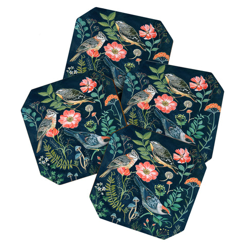Clara McAllister Birds Garden Coaster Set