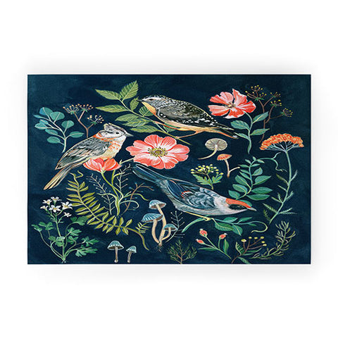 Clara McAllister Birds Garden Welcome Mat