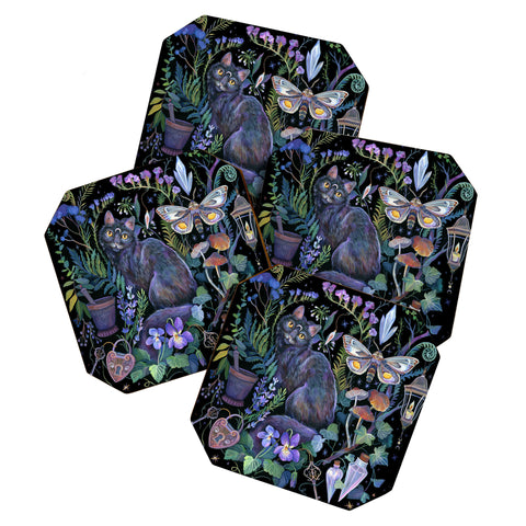 Clara McAllister Black Cat Magical Coaster Set
