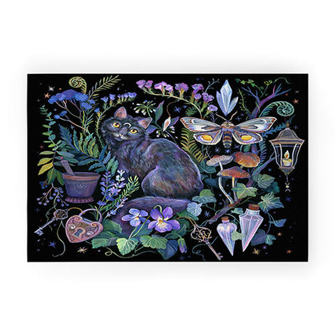 Clara McAllister Black Cat Magical Welcome Mat