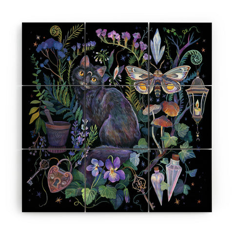 Clara McAllister Black Cat Magical Wood Wall Mural
