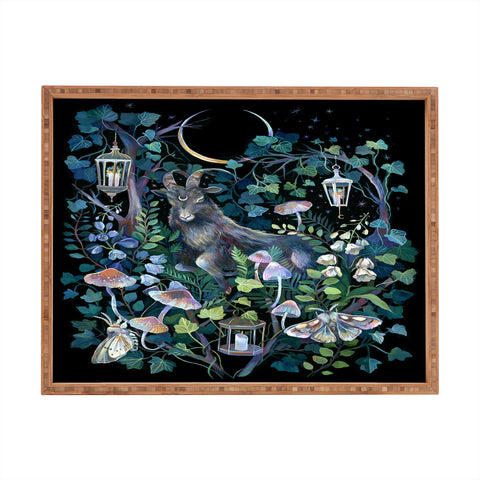 Clara McAllister Black Goat Rectangular Tray