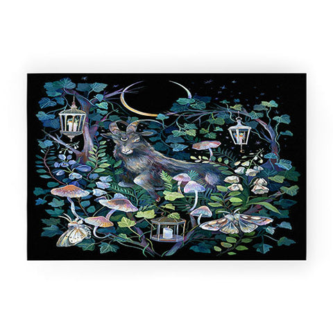 Clara McAllister Black Goat Welcome Mat