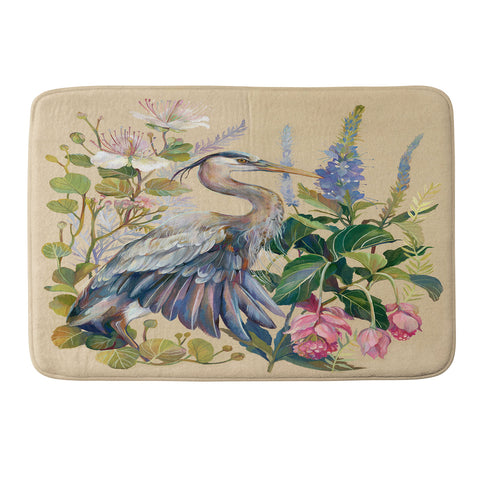 Clara McAllister Blue Heron Memory Foam Bath Mat