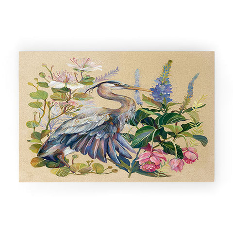 Clara McAllister Blue Heron Welcome Mat