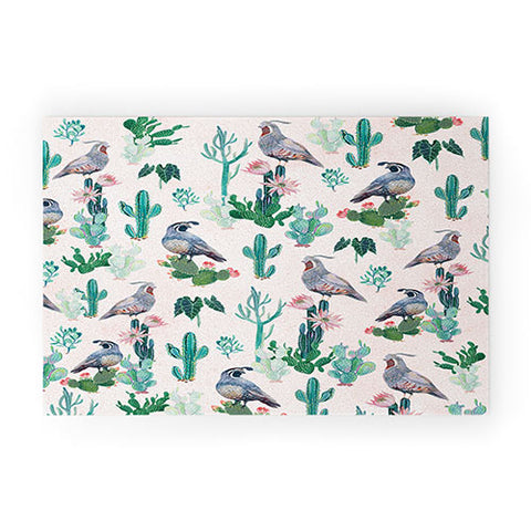 Clara McAllister Cactus Quail Welcome Mat