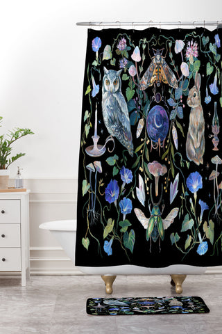 Clara McAllister Crystal Ball Shower Curtain And Mat