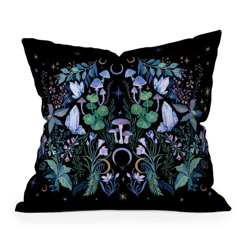 Clara McAllister Crystal Mushrooms Throw Pillow