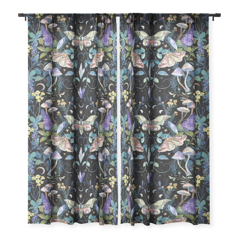 Clara McAllister Crystals Moth Mushroom Sheer Non Repeat