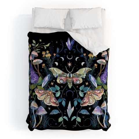 Clara McAllister Crystals Moth Mushroom Duvet Cover